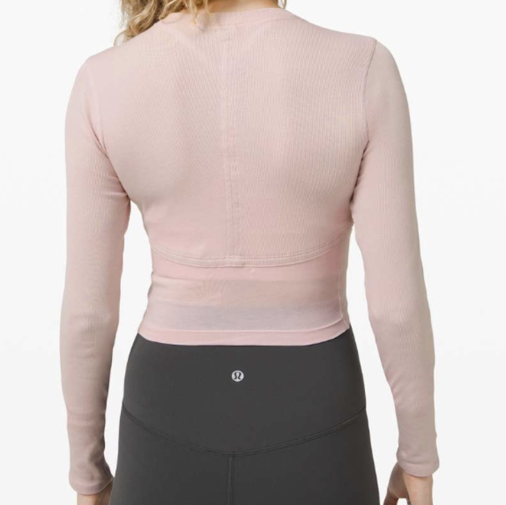 NWOT Lululemon Better Best Long Sleeve Top 6 Porcelain Pink - Picture 6 of 12